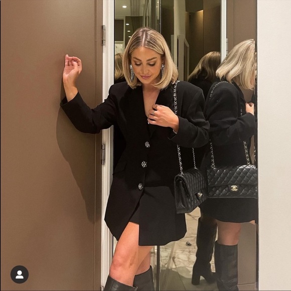 ZARA BLOGGERS FAV NWT LONG BLAZER WITH JEWEL BUTTONS - Picture 1 of 16